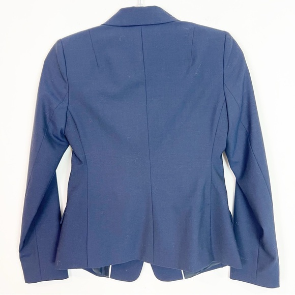 BANANA REPUBLIC NAVY BLUE 2 BUTTON FRONT BLAZER JACKET WOMENS SZ 0P - Picture 3 of 4